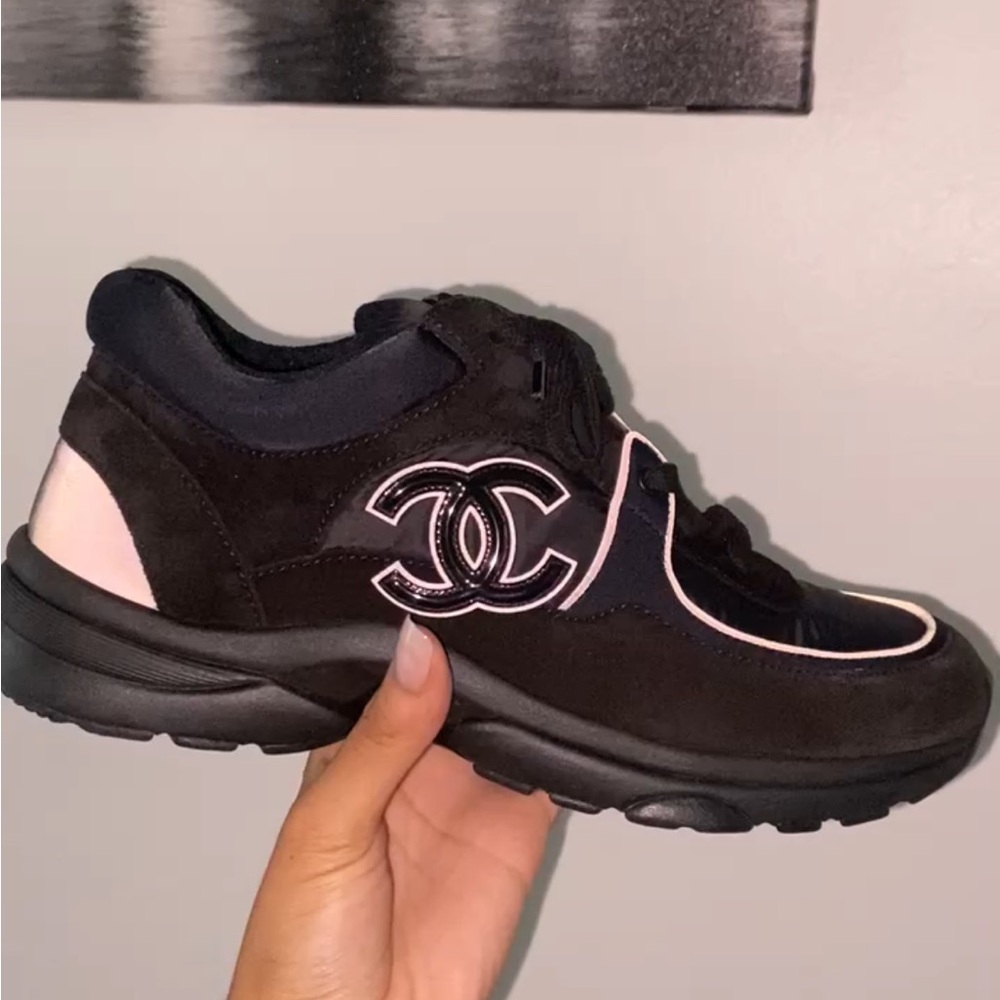 Black Chanel sneakers